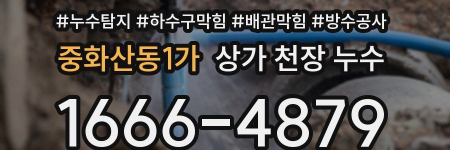 중화산동1가 상가 천장 누수