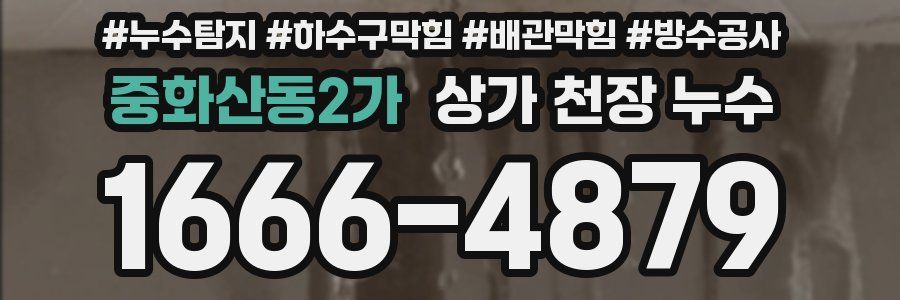 중화산동2가 상가 천장 누수