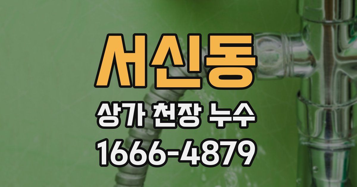 서신동 상가 천장 누수