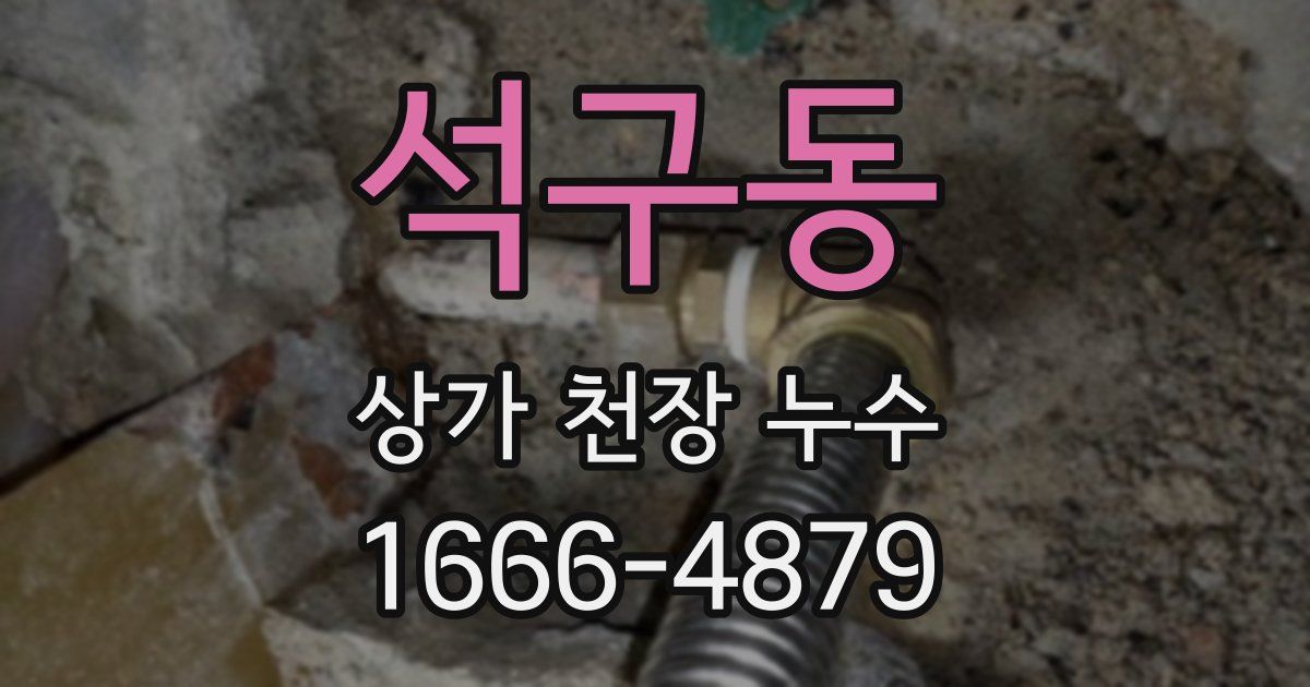 석구동 상가 천장 누수