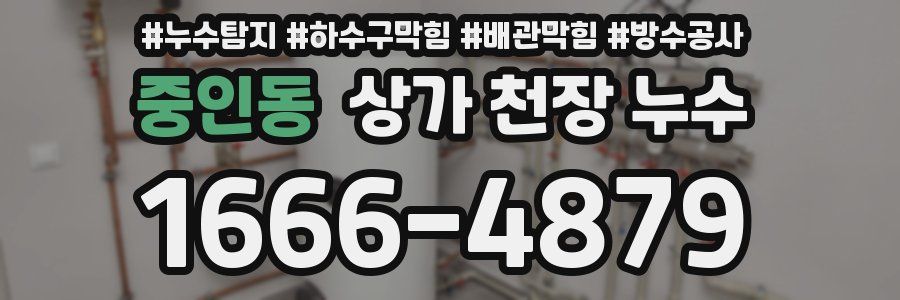 중인동 상가 천장 누수