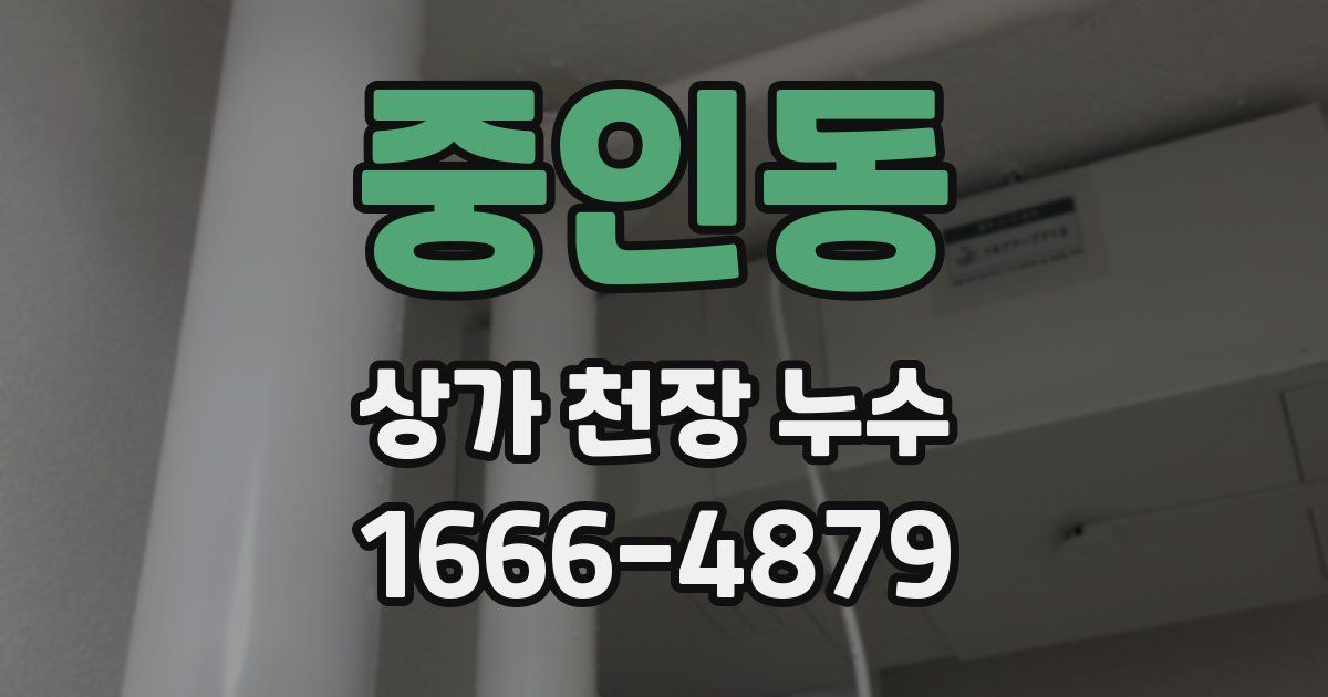 중인동 상가 천장 누수