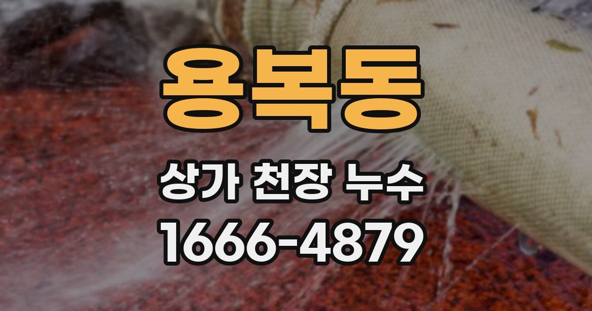용복동 상가 천장 누수