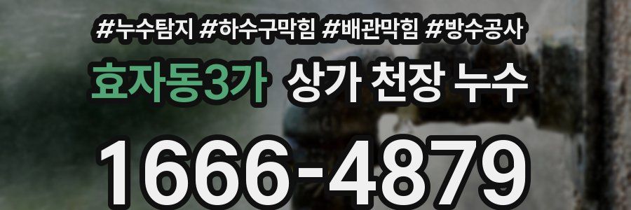 효자동3가 상가 천장 누수