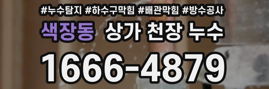 색장동 상가 천장 누수