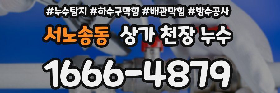 서노송동 상가 천장 누수