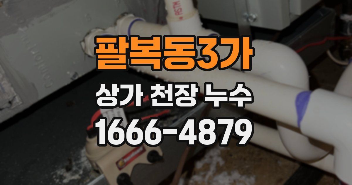 팔복동3가 상가 천장 누수