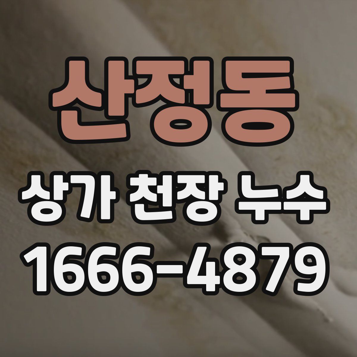 산정동 상가 천장 누수