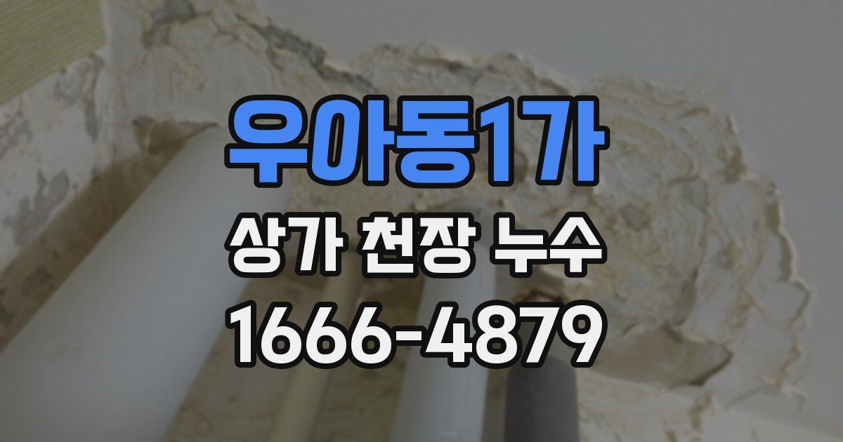 우아동1가 상가 천장 누수