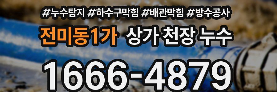 전미동1가 상가 천장 누수