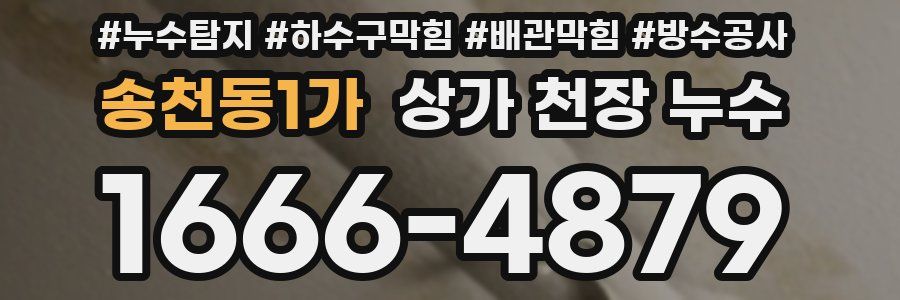 송천동1가 상가 천장 누수