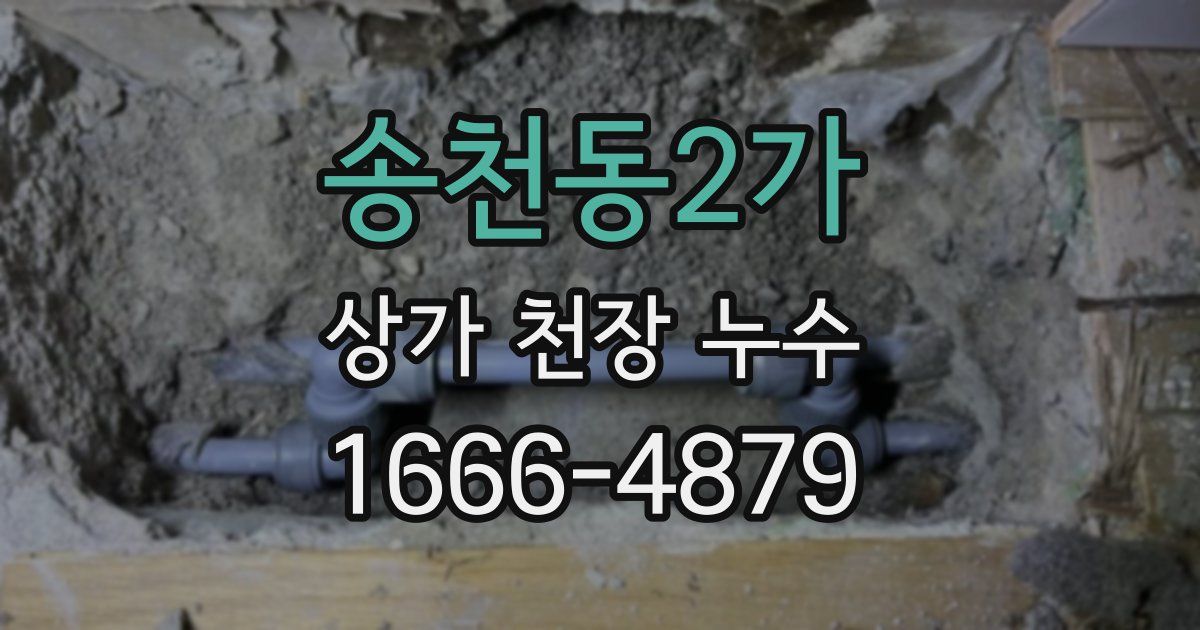 송천동2가 상가 천장 누수