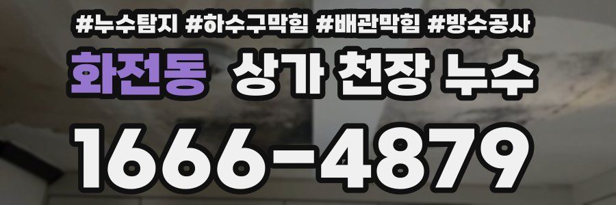 화전동 상가 천장 누수