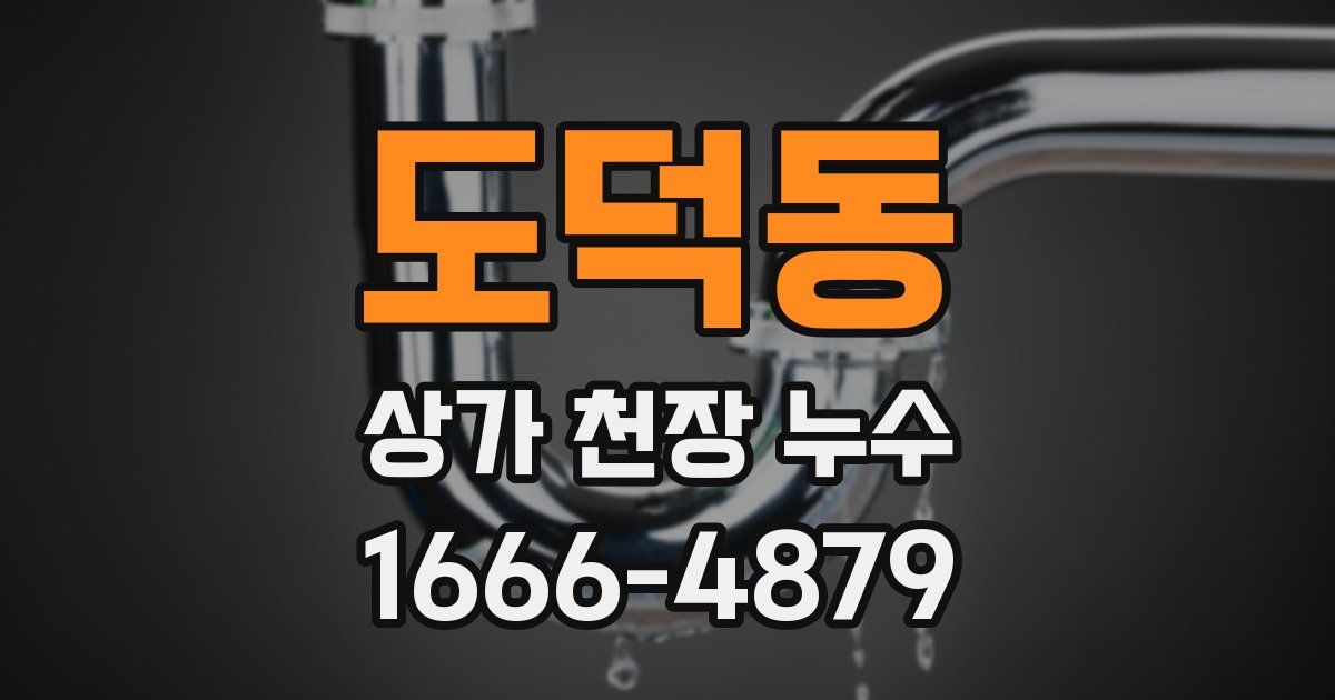 도덕동 상가 천장 누수