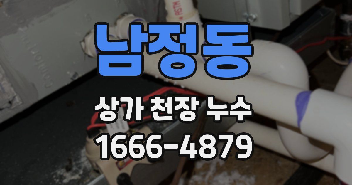 남정동 상가 천장 누수