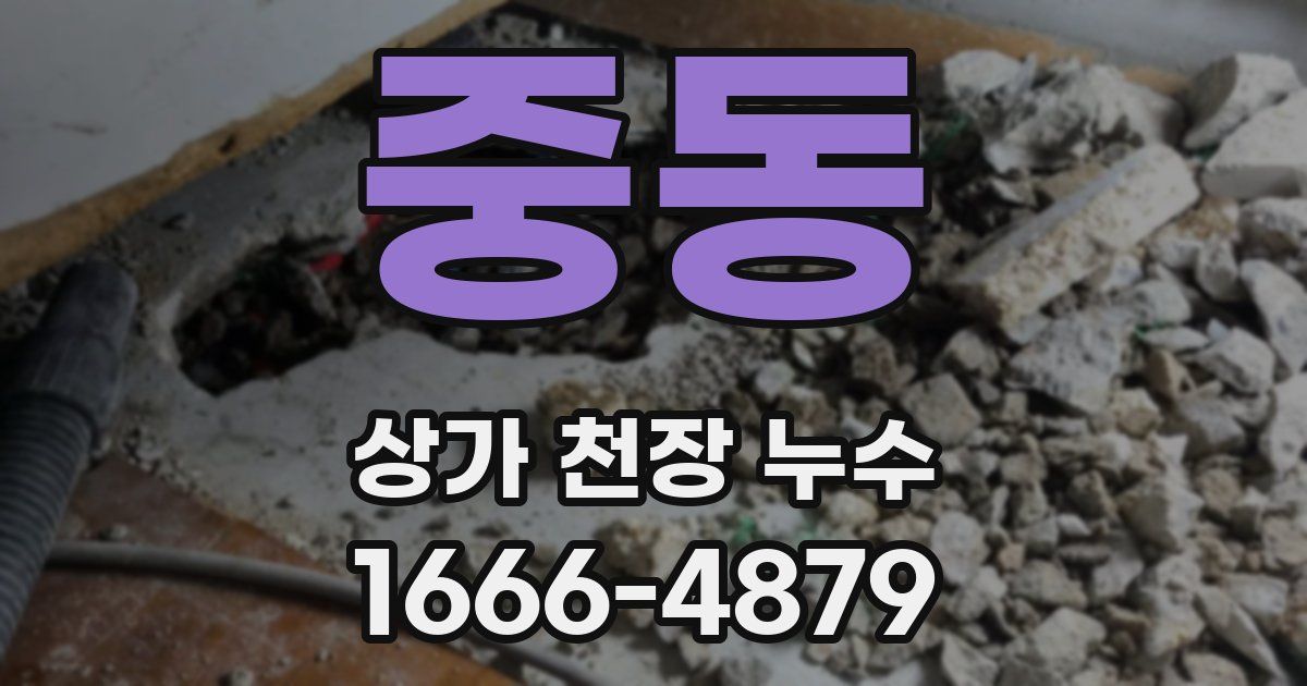 중동 상가 천장 누수