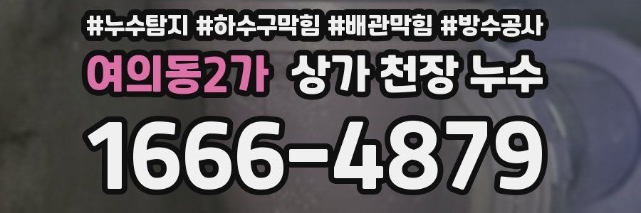 여의동2가 상가 천장 누수