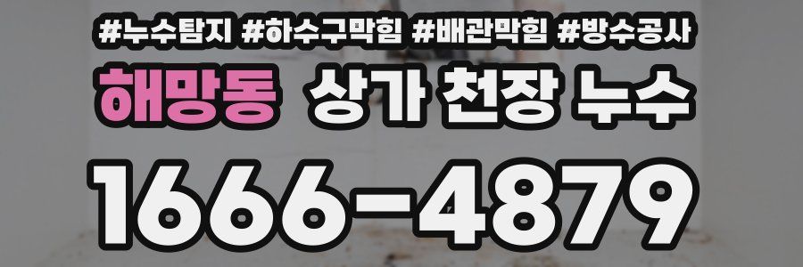 해망동 상가 천장 누수