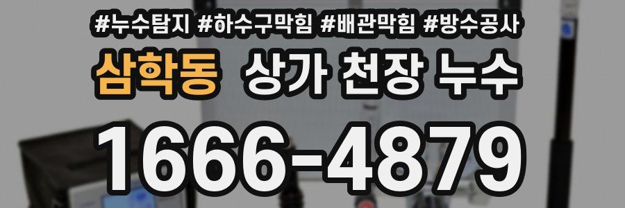 삼학동 상가 천장 누수