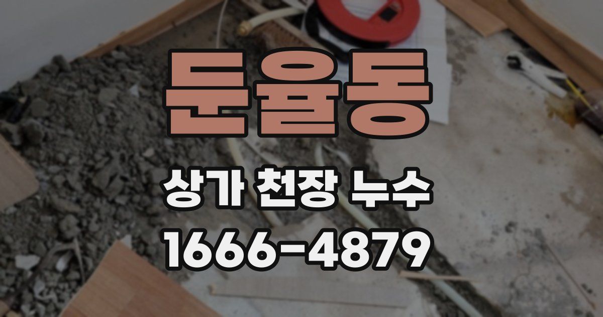 둔율동 상가 천장 누수