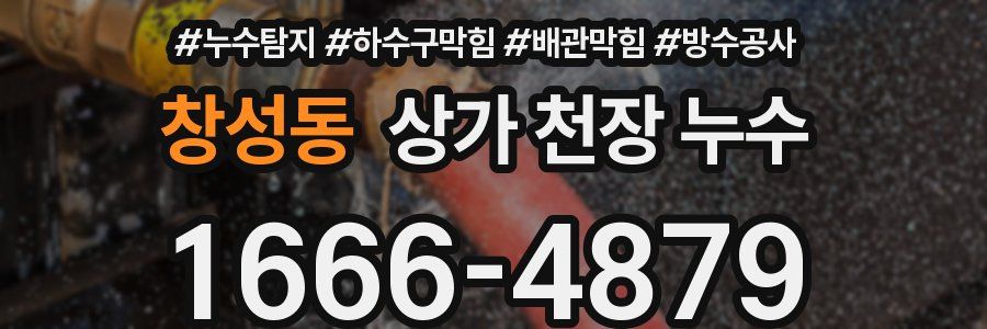 창성동 상가 천장 누수