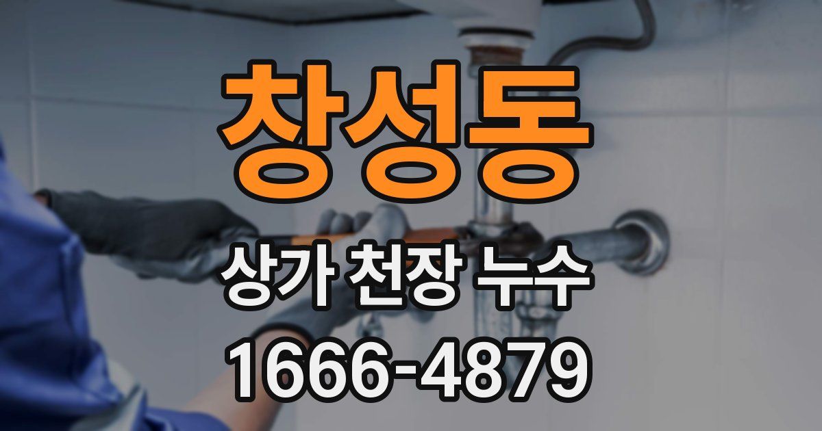 창성동 상가 천장 누수