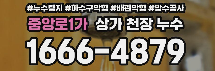 중앙로1가 상가 천장 누수
