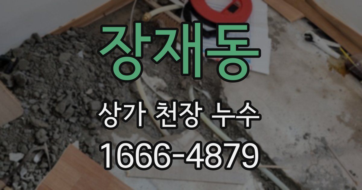 장재동 상가 천장 누수
