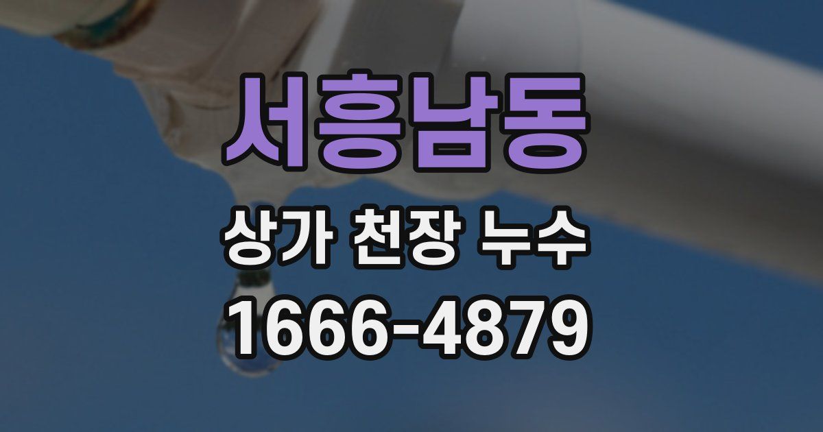 서흥남동 상가 천장 누수