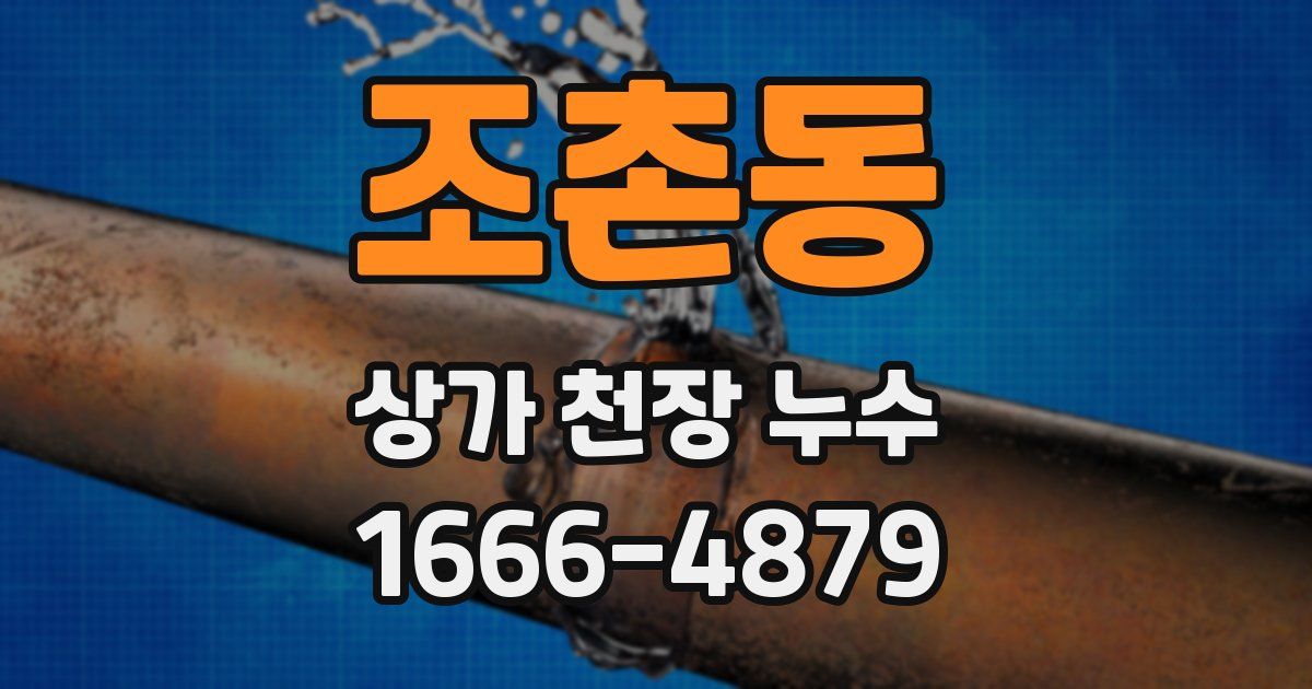 조촌동 상가 천장 누수