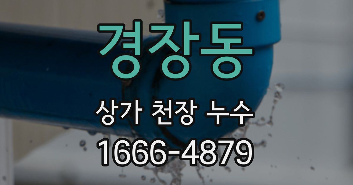 경장동 상가 천장 누수