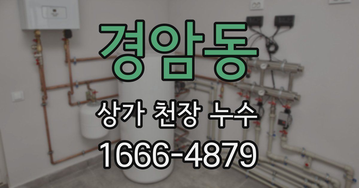 경암동 상가 천장 누수