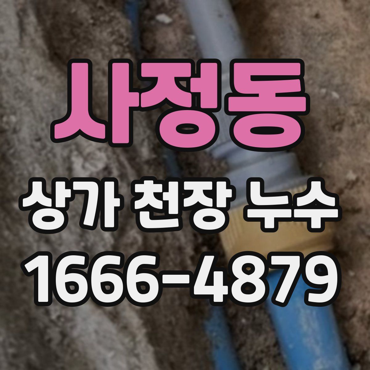 사정동 상가 천장 누수