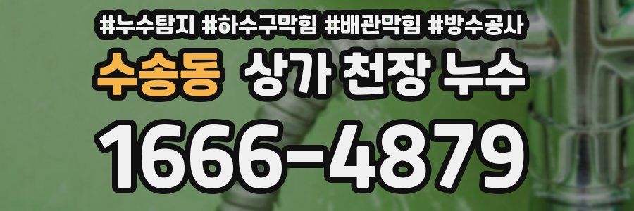 수송동 상가 천장 누수