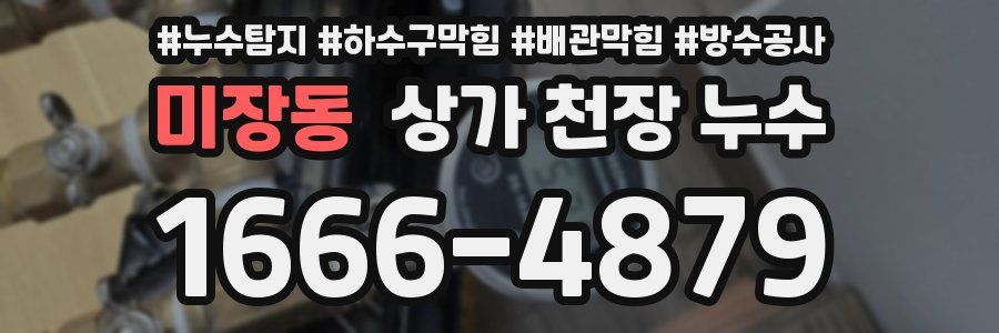 미장동 상가 천장 누수