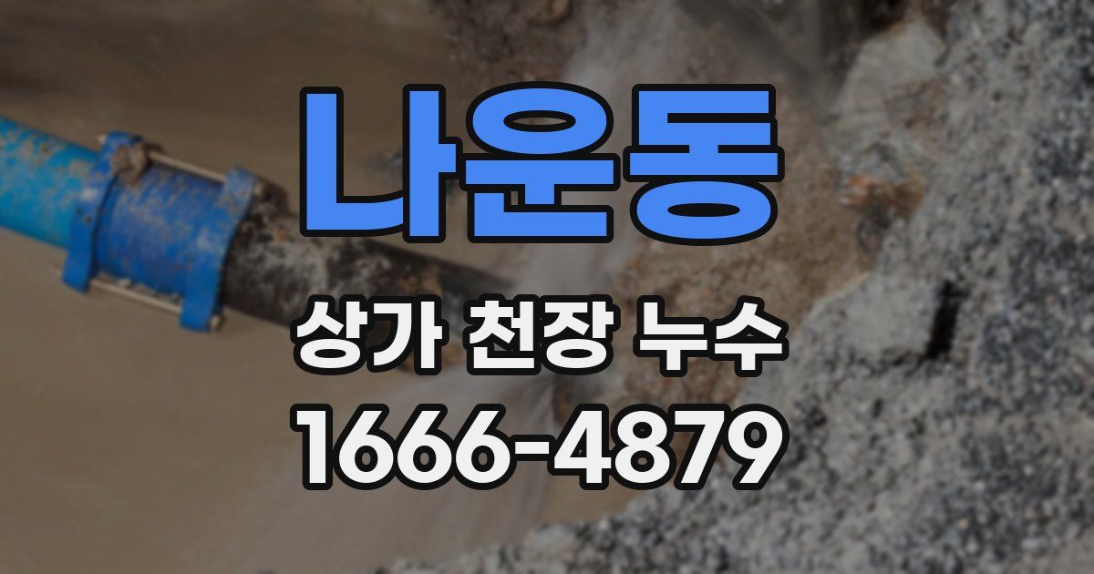 나운동 상가 천장 누수