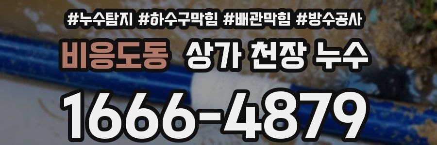 비응도동 상가 천장 누수