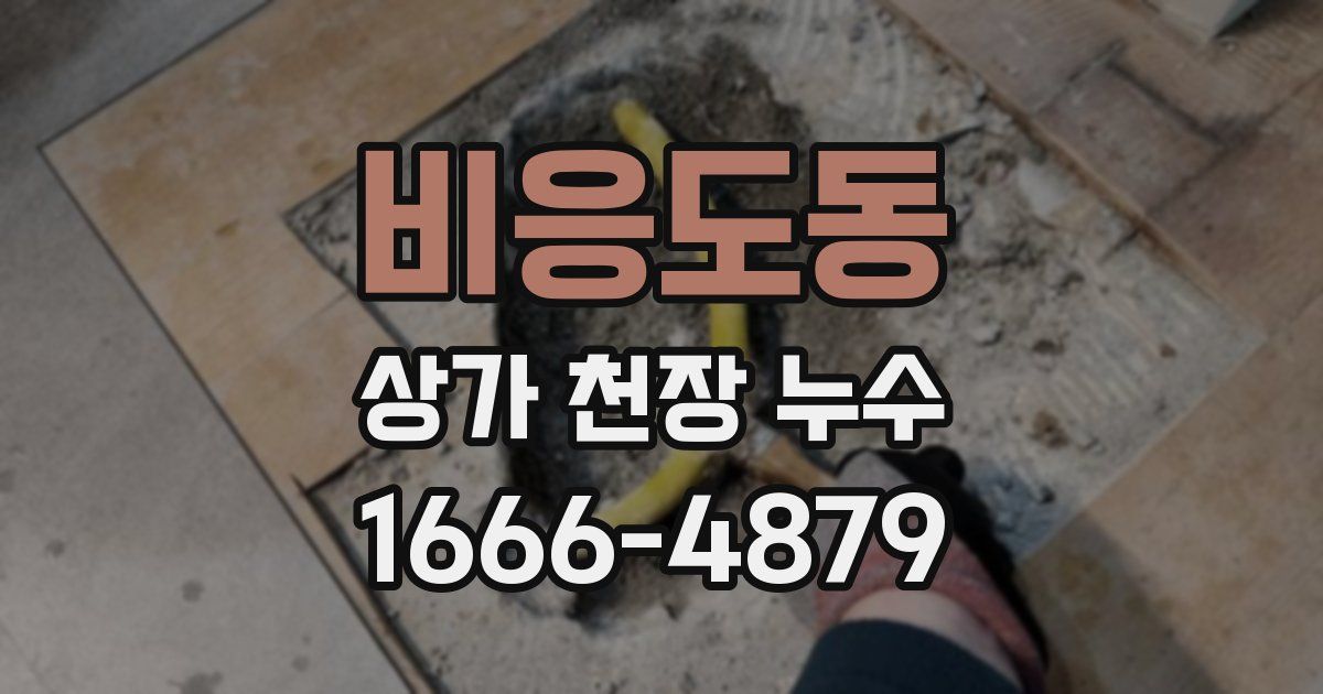 비응도동 상가 천장 누수