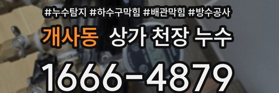 개사동 상가 천장 누수