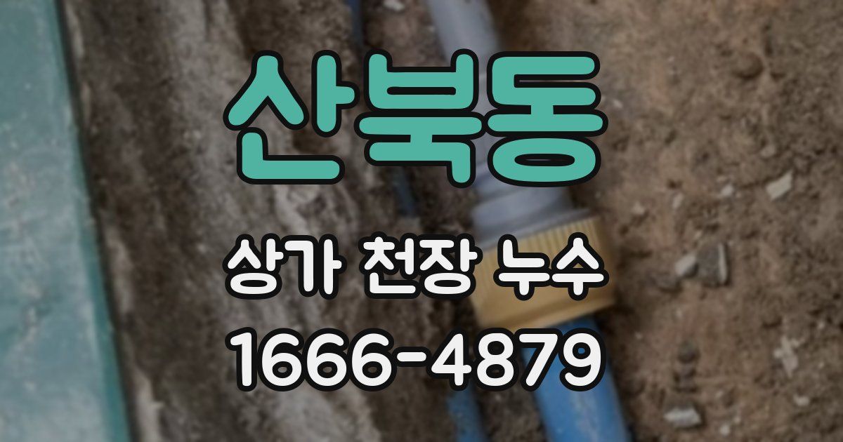 산북동 상가 천장 누수