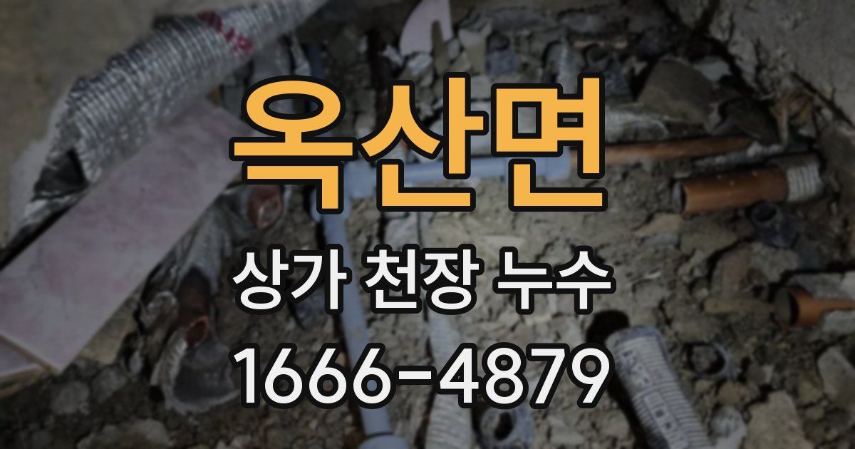 옥산면 상가 천장 누수