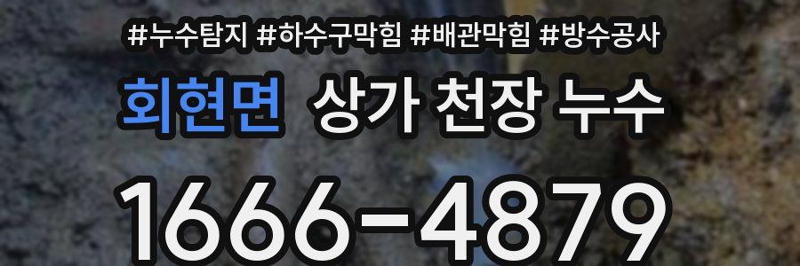 회현면 상가 천장 누수