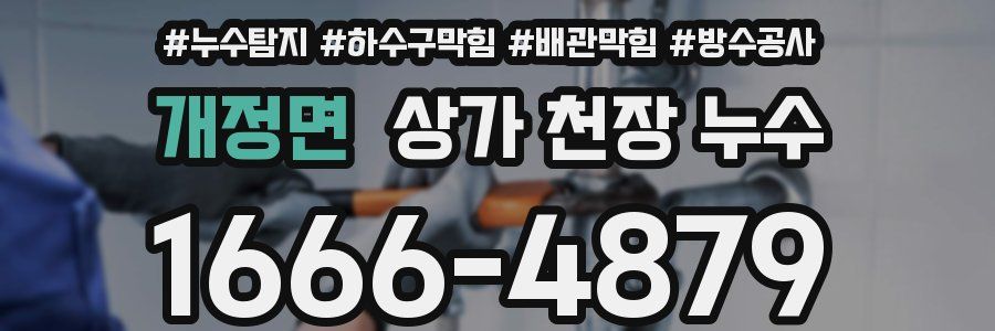 개정면 상가 천장 누수