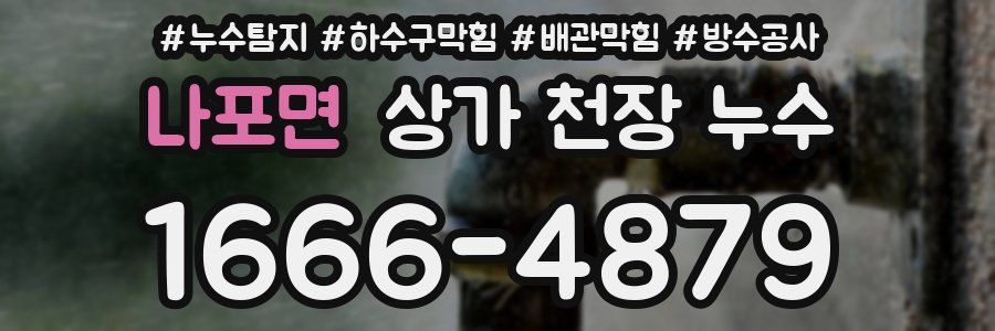 나포면 상가 천장 누수