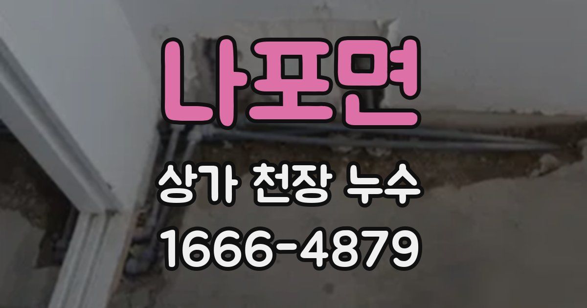 나포면 상가 천장 누수
