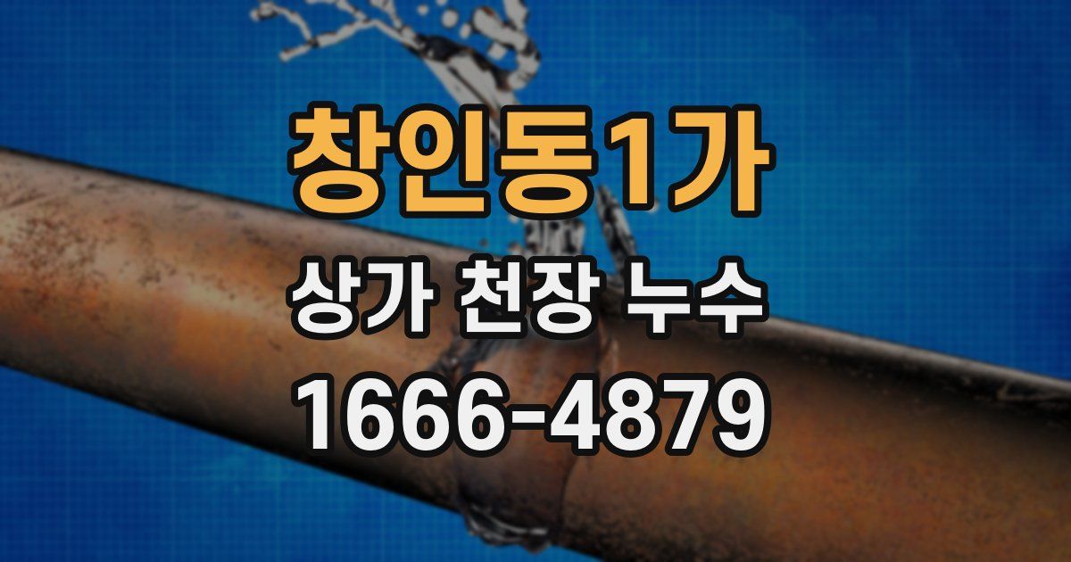 창인동1가 상가 천장 누수