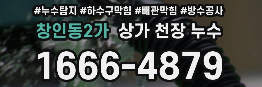 창인동2가 상가 천장 누수