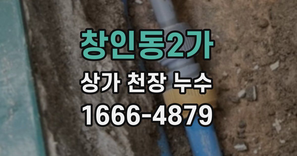 창인동2가 상가 천장 누수