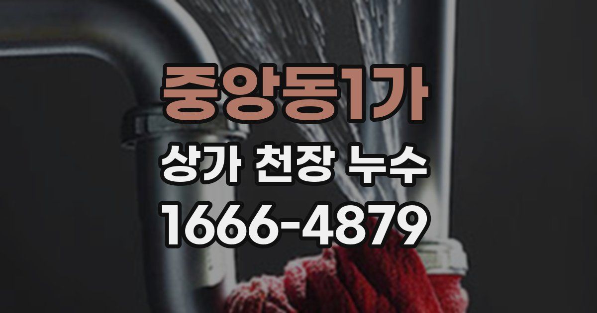 중앙동1가 상가 천장 누수