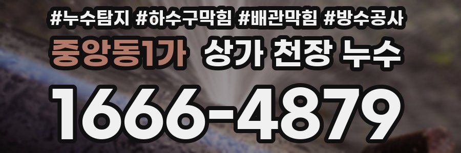 중앙동1가 상가 천장 누수